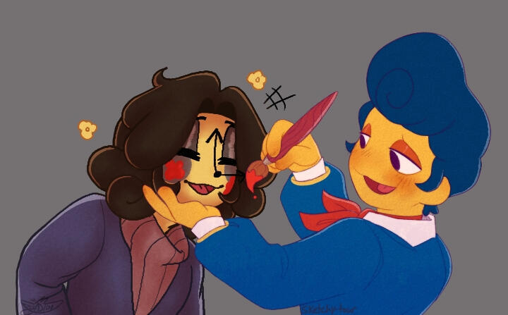 "Face paint"- oc collab piece with moot