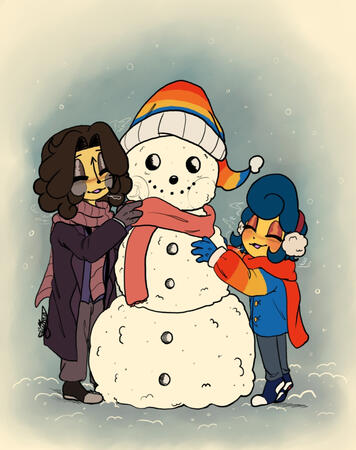 &quot;Making a Friend&quot;- Oc and &quot;welcome home&quot; artwork