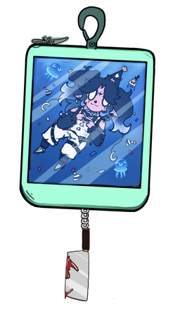 Moon Keychain- Friends sona