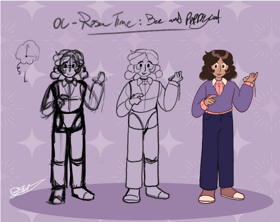 Rosa Time- Oc: style of "Bee & Puppycat"
