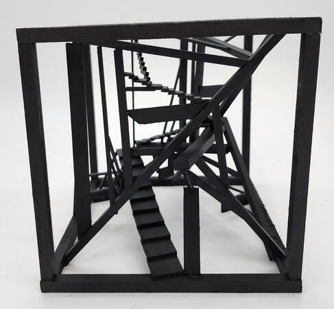 3D cube- wood